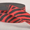 Gurtband Zebra Muster 38 mm rot schwarz Zebra-Design Tiger