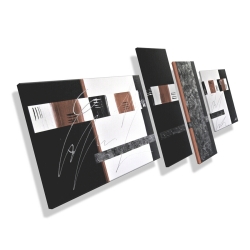 MK1 Art Bild Leinwand Abstrakt Kunst Malerei Acrylbild braun