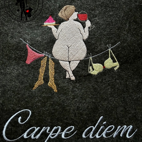 Bertha - Carpe diem - Stickdatei by Michis Textilatelier