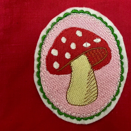 Fliegenpilz Stickdatei oval 