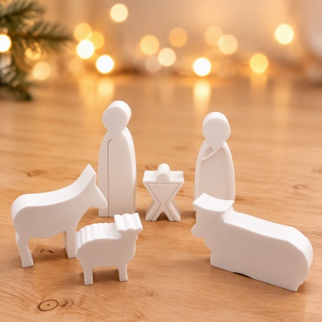 Krippe, moderne Weihnachtskrippe,Weihnachten,Wichteln,Mitbringsel