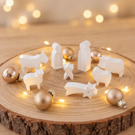 Mini-Krippe,Weihnachtskrippe,Weihnachten,Wichteln,Mitbringsel