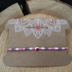 „Rosegoldenes Herz“ Miyuki-Rocailles Glasperlen-Armband