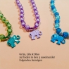 Kinder-Schmuck-Set Kette & Armband Elefant Blau Perlenschmuck 