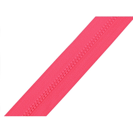 Reißverschluss neon pink Knochen neonpink + Zipper silber REST
