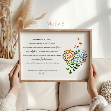 Personalisiertes Hochzeitsgeldgeschenk – Eleganter Bilderrahmen