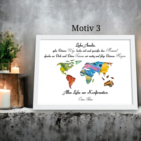 Personalisiertes Konfirmations Geschenk für Jungen und Mädchen