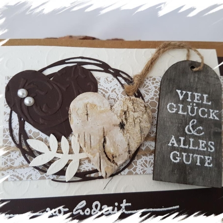 ♥ Glückwunschkarte  zur Hochzeit ♥