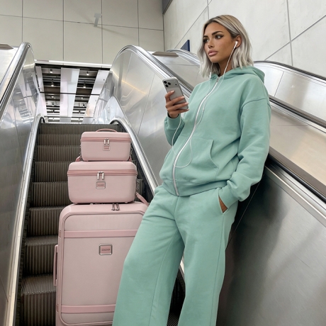 Oversize Jogger Anzug 2-Teiler wide leg Hose Jacke XS/S & M/L 