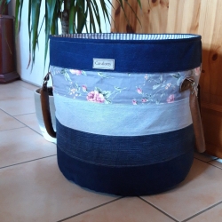 Upcycling Jeans Wäschekorb