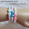 Kinder-Armband Schmuck elastisch Perlen gefädelt Rosa Herzen