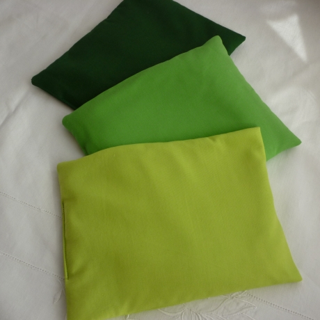 3 grüne Sandsäckchen, Waldorfspielzeug
