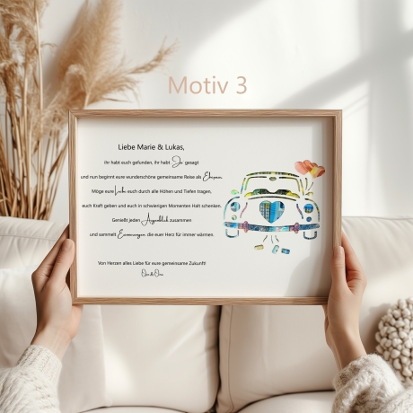 Personalisiertes Hochzeitsgeldgeschenk – Eleganter Bilderrahmen