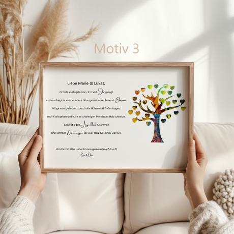 Personalisiertes Hochzeitsgeldgeschenk – Eleganter Bilderrahmen