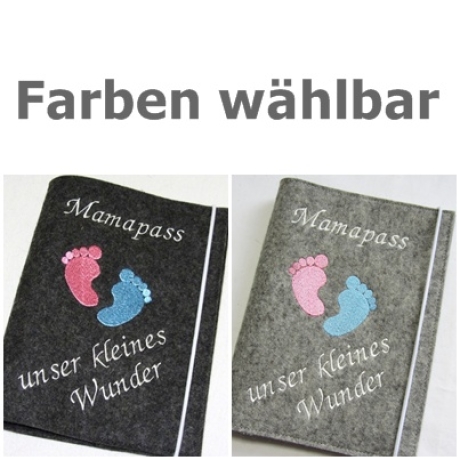 Mutterpass-Hülle aus 100% Wollfilz