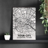 Stadtkarte personalisierbar DIN A4 Poster | Jede Stadt - Weltweit