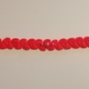 Roter Choker/Kropfband mit Perlen/Halsband gehäkelt