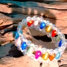 Kinder-Armband Regenbogen Handarbeit Kinder-Schmuck elastisch