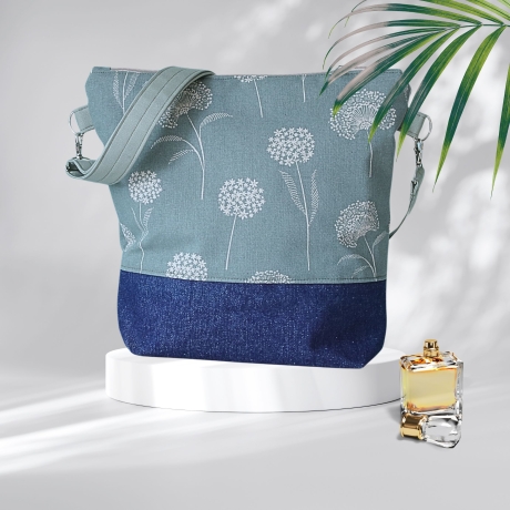 Umhängetasche Damen/Handtasche/Foldover/Schultertasche/pusteblume
