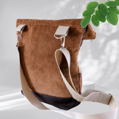 Umhängetasche/beige Cord Tasche/Handtasche/crossover bag/braun