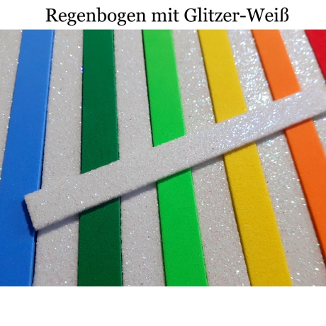 Windspiel basteln Kinder-Bastelset, 3x Wind-Mobile Glitzer-Set