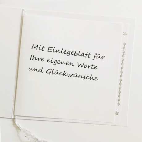Weihnachtskarte frohe Weihnachten Rot & Silber Festtag-Karte