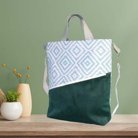 Umhängetasche/große Tasche/shopper/Tagetasche/Henkeltasche/grün
