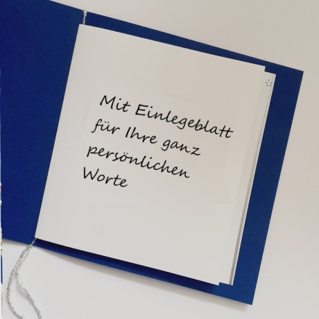 Weihnachtskarte frohe Weihnachten Festtags-Karte Blau & Silbern
