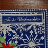 Weihnachtskarte frohe Weihnachten Festtags-Karte Blau-Silber 