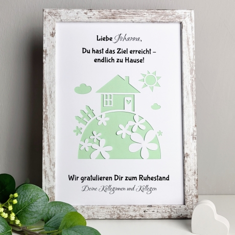 personalisiertes Geldgeschenk - Garten - zum Ruhestand