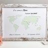 personalisiertes Geldgeschenk - Weltkarte - zur Hochzeit