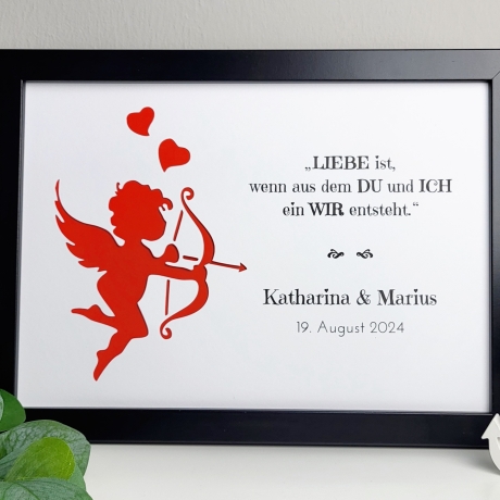 personalisiertes Geldgeschenk - Amor - zur Hochzeit