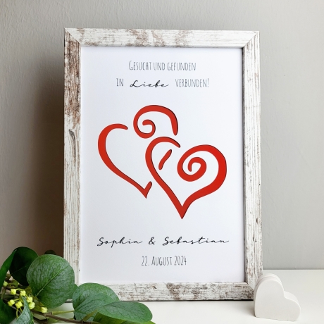 personalisiertes Geldgeschenk - In Liebe verbunden - zur Hochzeit