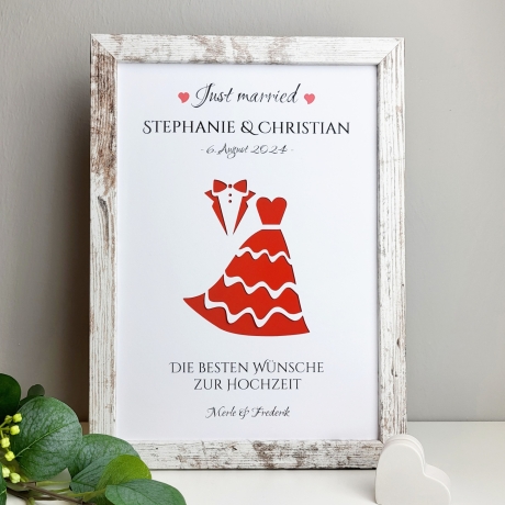 personalisiertes Geldgeschenk - Kleid & Anzug - zur Hochzeit