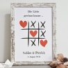 personalisiertes Geldgeschenk - Tic Tac Toe - zur Hochzeit