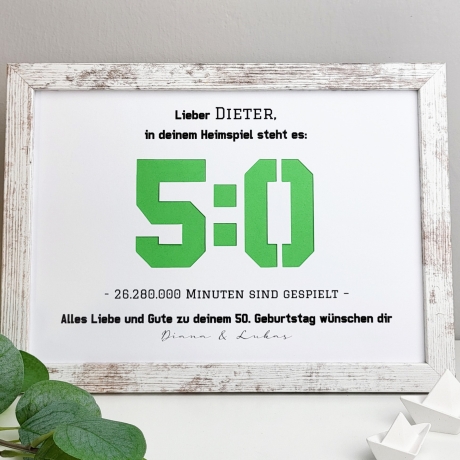 Personalisiertes Geldgeschenk zum Geburtstag - Motiv Heimspiel