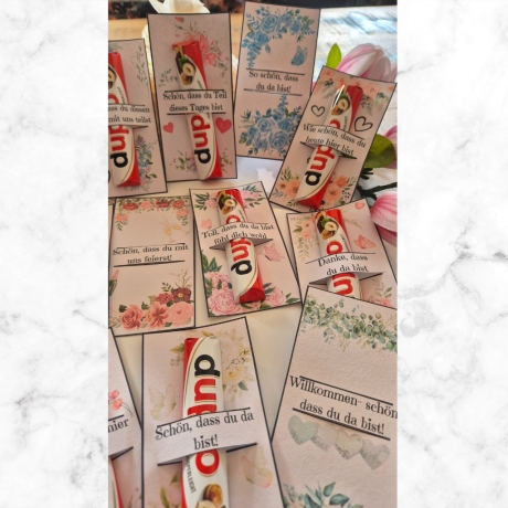 Schön,dass du hier bist Karten,Gastgeschenk,Hochzeit,Tischdeko