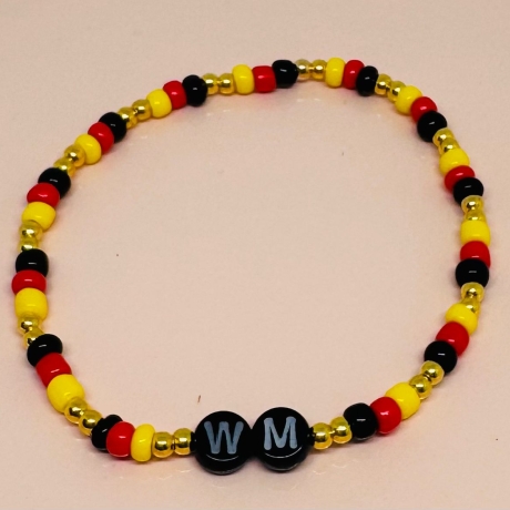 Deutschland Fan-Armband personalisiert  WM EM Armband Wunschtext