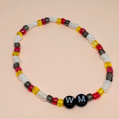 Deutschland Fan-Armband personalisiert  WM EM Armband Wunschtext