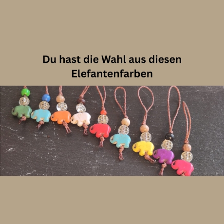 Elefantenarmband Makramee in Wunschfarben