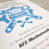 Personalisierter Geldgeschenkrahmen KFZ-Mechatroniker 