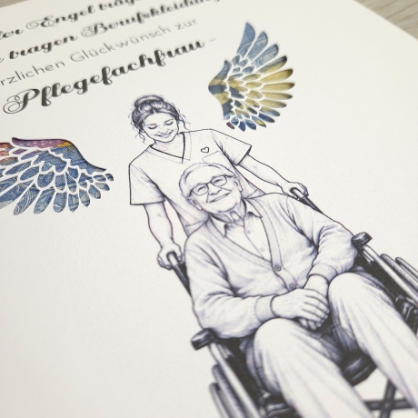 Personalisierter Geldgeschenkrahmen - Pflegefachfrau