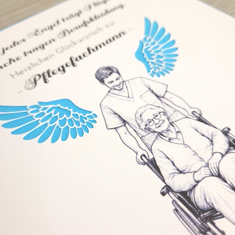 Personalisierter Geldgeschenkrahmen - Pflegefachmann