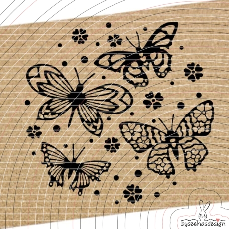 4 Deko Schmetterlinge Plotterdatei SVG DXF