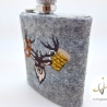 Flachmannhülle * Hirsch Bier * Hülle Flachmann Filz Jäger
