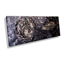 MK1 Art Bild Leinwand Abstrakt Kunst Malerei Acrylbild Braun XXL