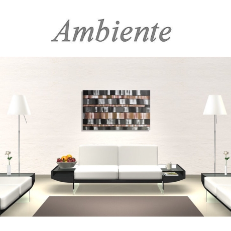 MK1 Art Bild Leinwand Abstrakt Kunst Malerei Acrylbild braun