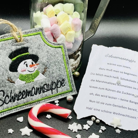 Ferberline Stickdatei Schneemannsuppe ab 8x10