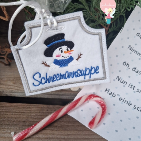 Ferberline Stickdatei Schneemannsuppe ab 8x10