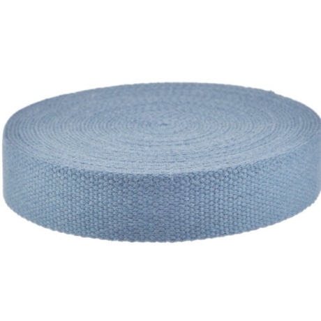 Gurtband Baumwolle recycelt 40 mm blau jeansblau